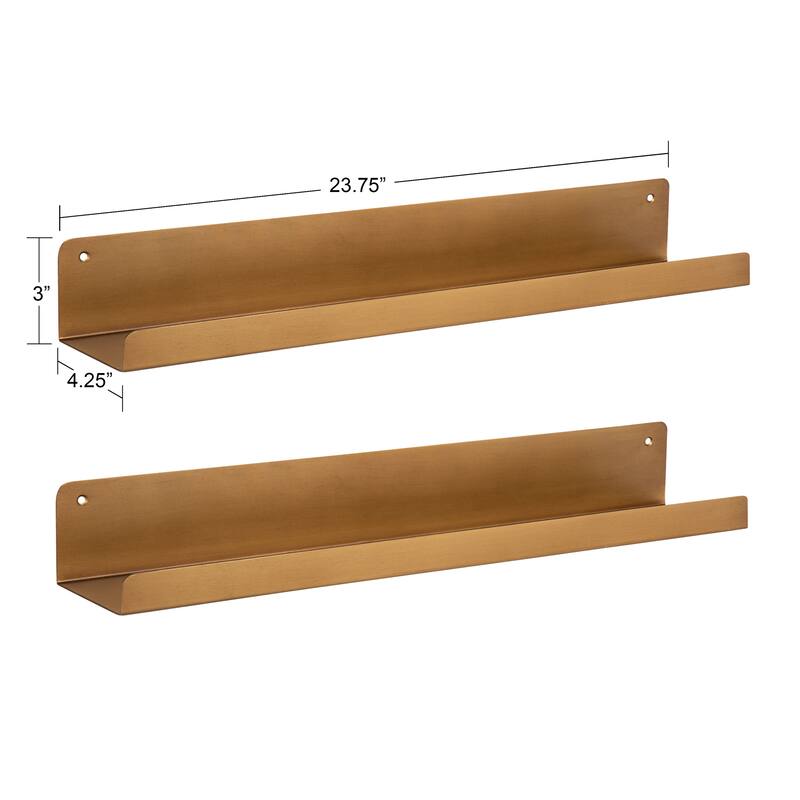 Porch & Den Stringtown Modern Metal Ledge Shelf