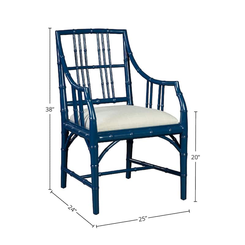 Riley Mahogany Dining Chair, Blue