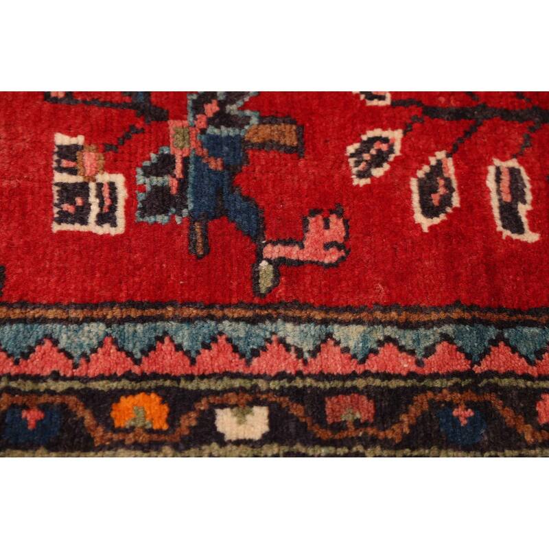 ECARPETGALLERY Hand-knotted Anadol Red Wool Rug - 3'10 x 10'7