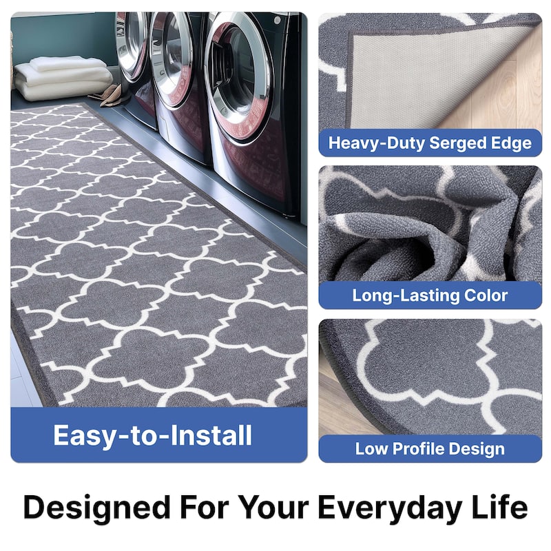 Custom Size Runner Kings Court Brooklyn Trellis Washable Stair Rug