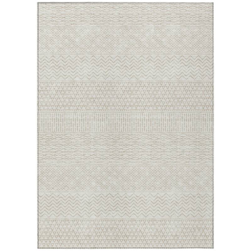 HomeRoots Chevron Modern Rectangle Outdoor Rug