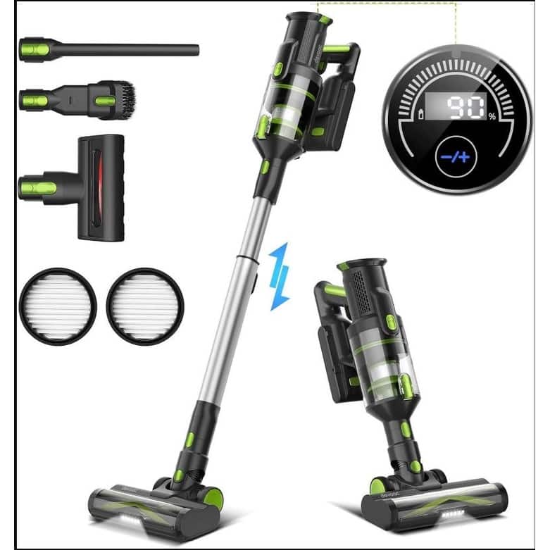M100 Black and Green Cordless Vacuum Cleaner