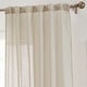 preview thumbnail 1 of 47, HLC.ME Emily Faux Linen Semi Sheer Transparent Rod Pocket Back Tab Lightweight Window Curtains Wide Panels, Pair 54 W x 96 L - Beige