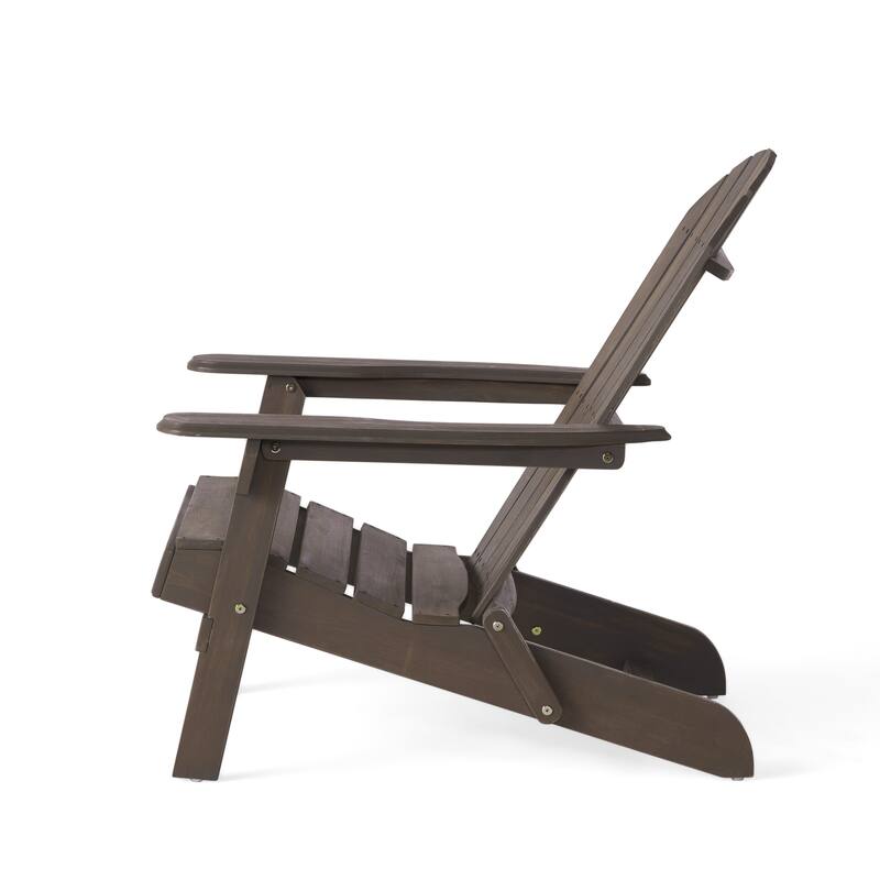 Hanlee Outdoor Rustic Acacia Wood Folding Adirondack Chair (Set of 2) by Christopher Knight Home