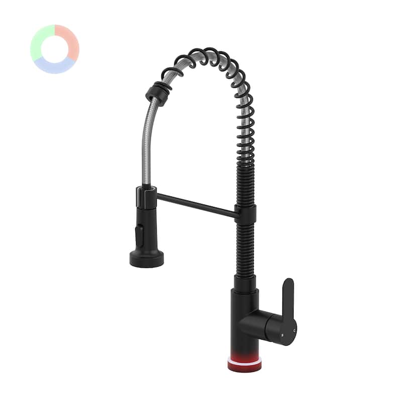 Kitchen Sink Faucet with Pulldown Sprayer Single Handle Spring Pulldown Kitchen Faucet