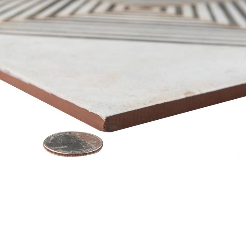 Merola Tile Kings Rombos Nero 17-5/8" x 17-5/8" Ceramic Floor and Wall Tile