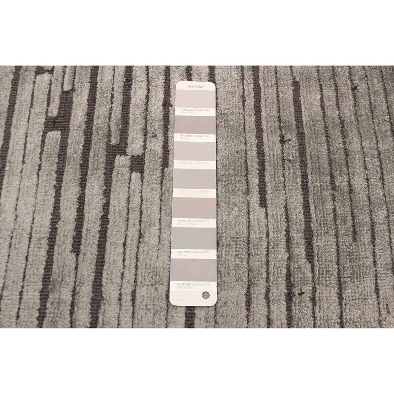 ECARPETGALLERY Hand Loomed Elysian Grey Rug - 5'1 x 6'10