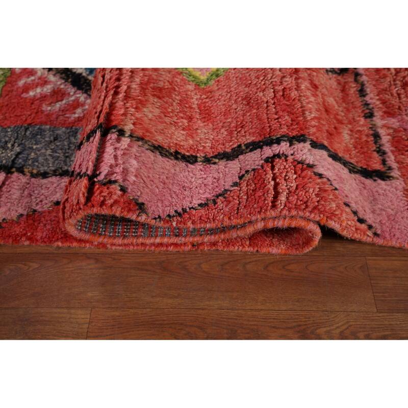 Geometric Moroccan Oriental Area Rug Handmade Tribal Wool Carpet - 8'5" x 12'9"