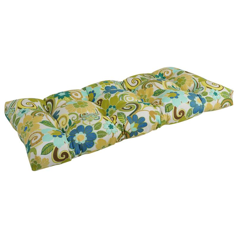 42-inch by 19-inch Tufted Indoor/Outdoor Loveseat/Bench Cushion - 19" x 42"