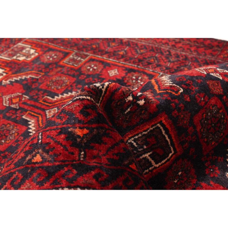 ECARPETGALLERY Hand-knotted Baluch Black Wool Rug - 2'10 x 5'10