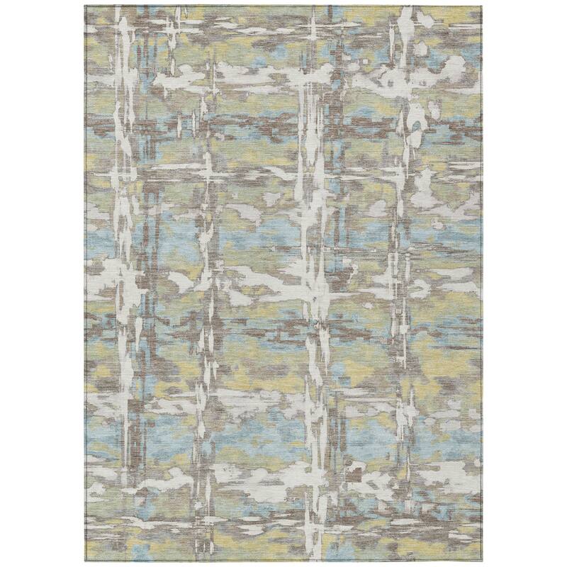 Machine Washable Indoor/ Outdoor Casual Fowler Chantille Rug