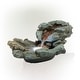 preview thumbnail 8 of 10, Alpine Corporation 20" Long Indoor/Outdoor Wood River Log Fountain with LED Lights