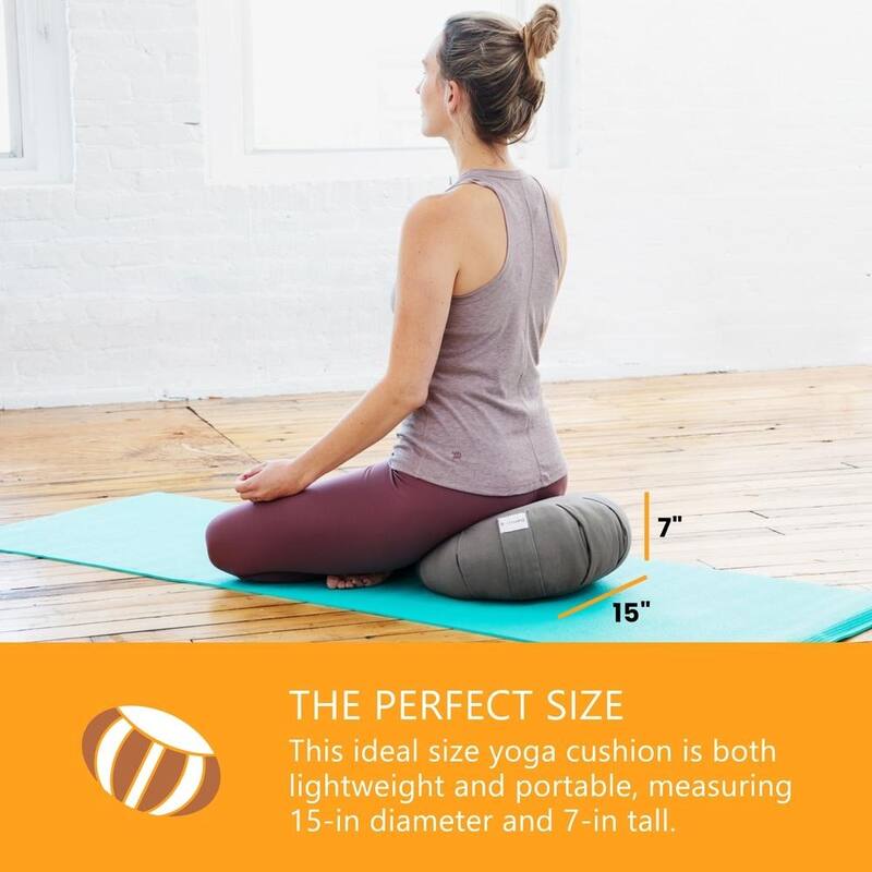 Sol Living Round Cotton Zafu Cushion Yoga Accessory