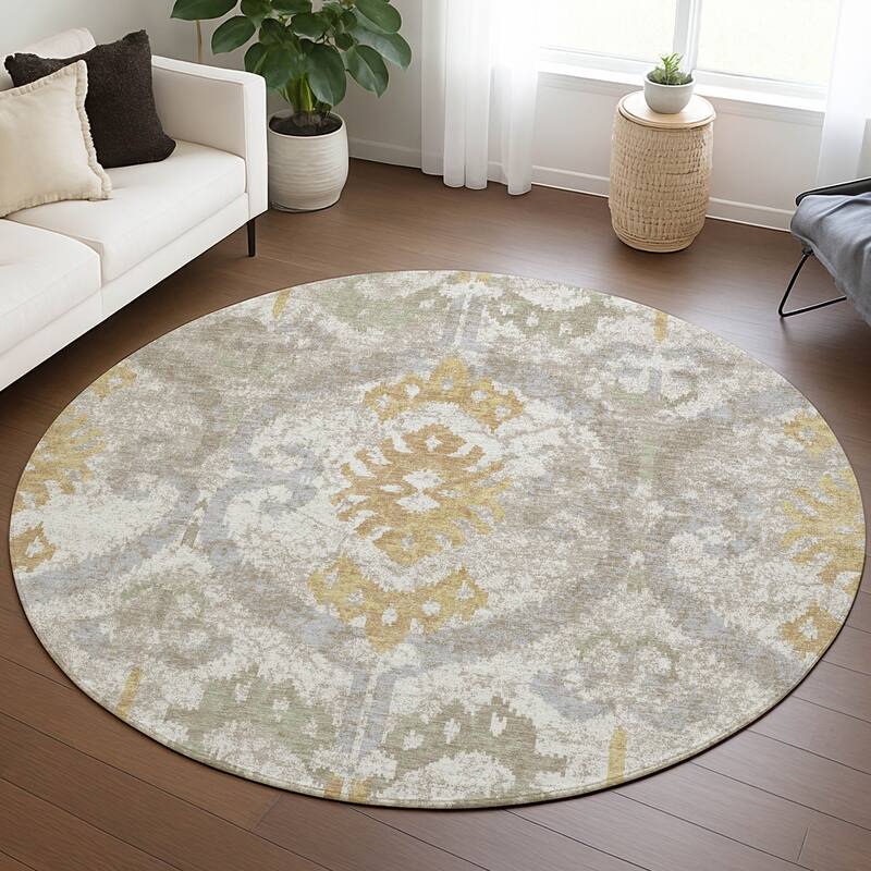 Machine Washable Indoor/ Outdoor Global Empire Chantille Rug