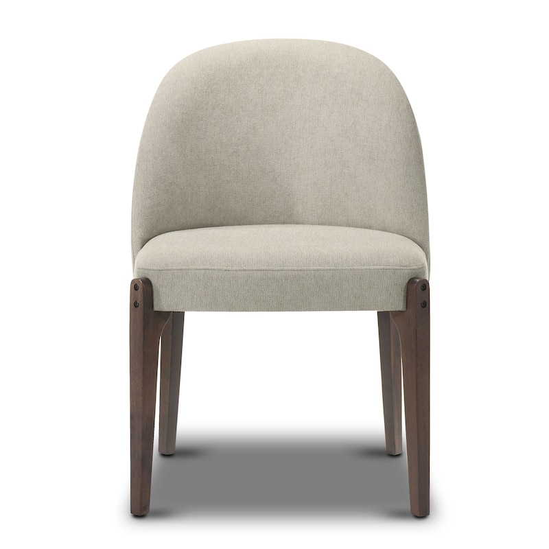 Poly & Bark Pietta Dining Chair (Set of 2) - Durable Fabric with Solid Wood Legs