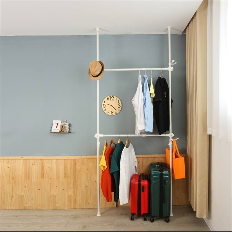 Telescopic Garment Rack - White