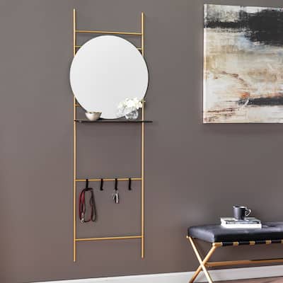 SEI Furniture Marview Contemporary Gold Metal Organizer