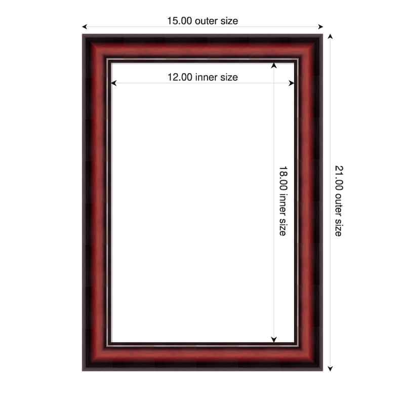 Amanti Art Rubino Cherry Scoop Framed Dry Erase Magnetic Board - 15 x 21 in