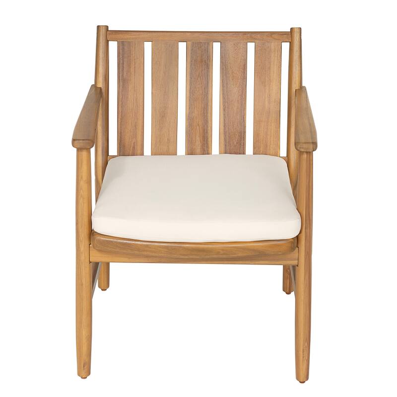 Christopher Knight Home - Modern Outdoor Acacia Wood Dining Chair Set with Weather-Resistant Frame (Set of 2)