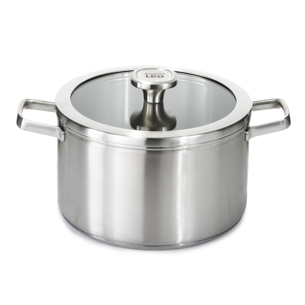 Bergner Essentials 2.6-Quart Stainless Steel Soup Pot with Tempered Glass  Lid and Steamer Insert - On Sale - Bed Bath & Beyond - 35727675