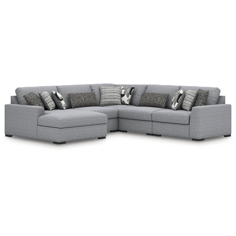 Signature Design by Ashley Bealton Gray 5-Piece Sectional with Chaise