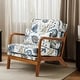 preview thumbnail 1 of 7, EROMMY Floral Accent Chair, Mid Century Modern Upholstered Armchair with Wood Frame and Cushion for Living Room Single Chair