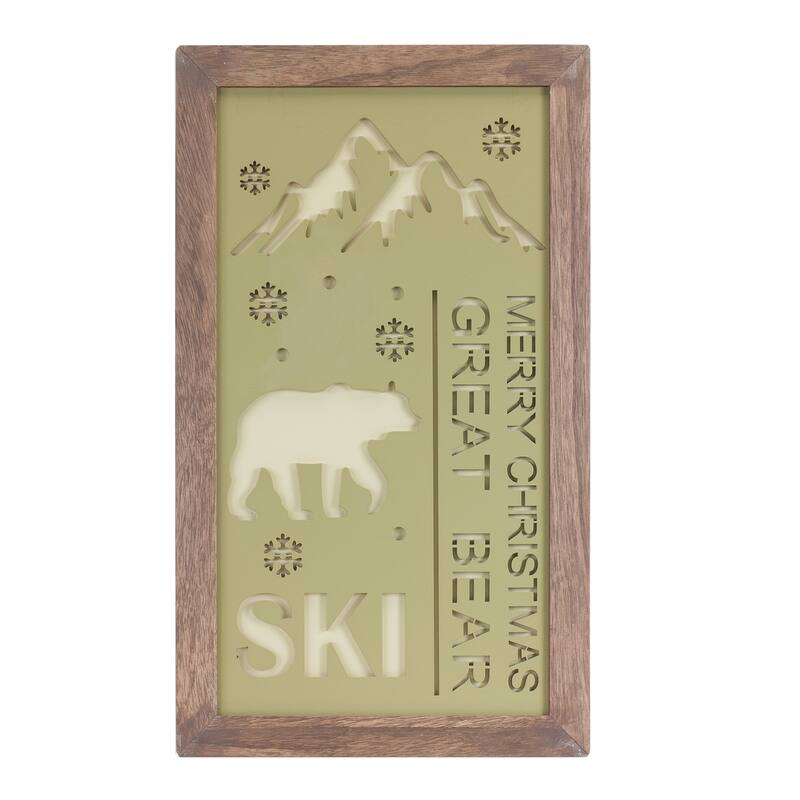 Ski Lodge Plaque Wall Art (Set of 3)