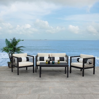 SAFAVIEH Outdoor Living Alda 4-piece Set with Accent Pillows - 51"W x 26"D x 26"H