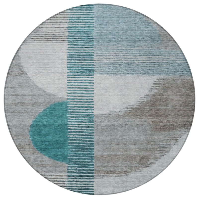 HomeRoots Geometric Transitional Rectangle Outdoor Rug