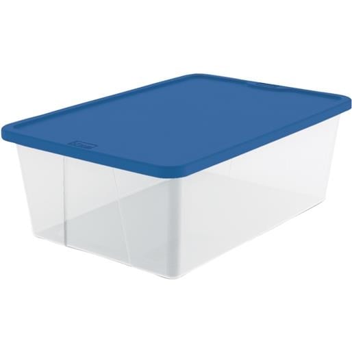 Homz Products/Storage 12Qt Clear Storage Tote 3212CLBL.08 Unit: EACH