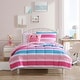 preview thumbnail 1 of 8, Nautica Kids Cru Stripe Pink Comforter Bonus Set