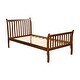 preview thumbnail 9 of 11, Sleek Walnut Platform Bed with Space-Saving Design and Ample Storage - Sturdy Wooden Slat Support - Twin Size, Walnut