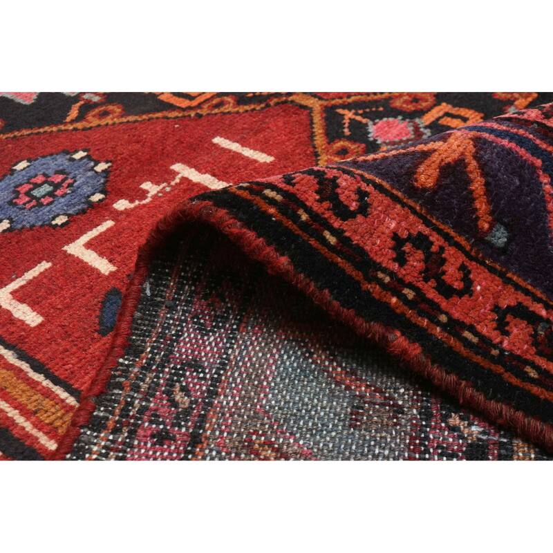 ECARPETGALLERY Hand-knotted Anadol Dark Red Wool Rug - 3'7 x 9'7