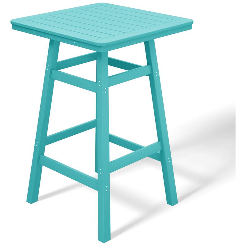 Laguna Hdpe All Weather Outdoor Patio 30" Square Bar Table