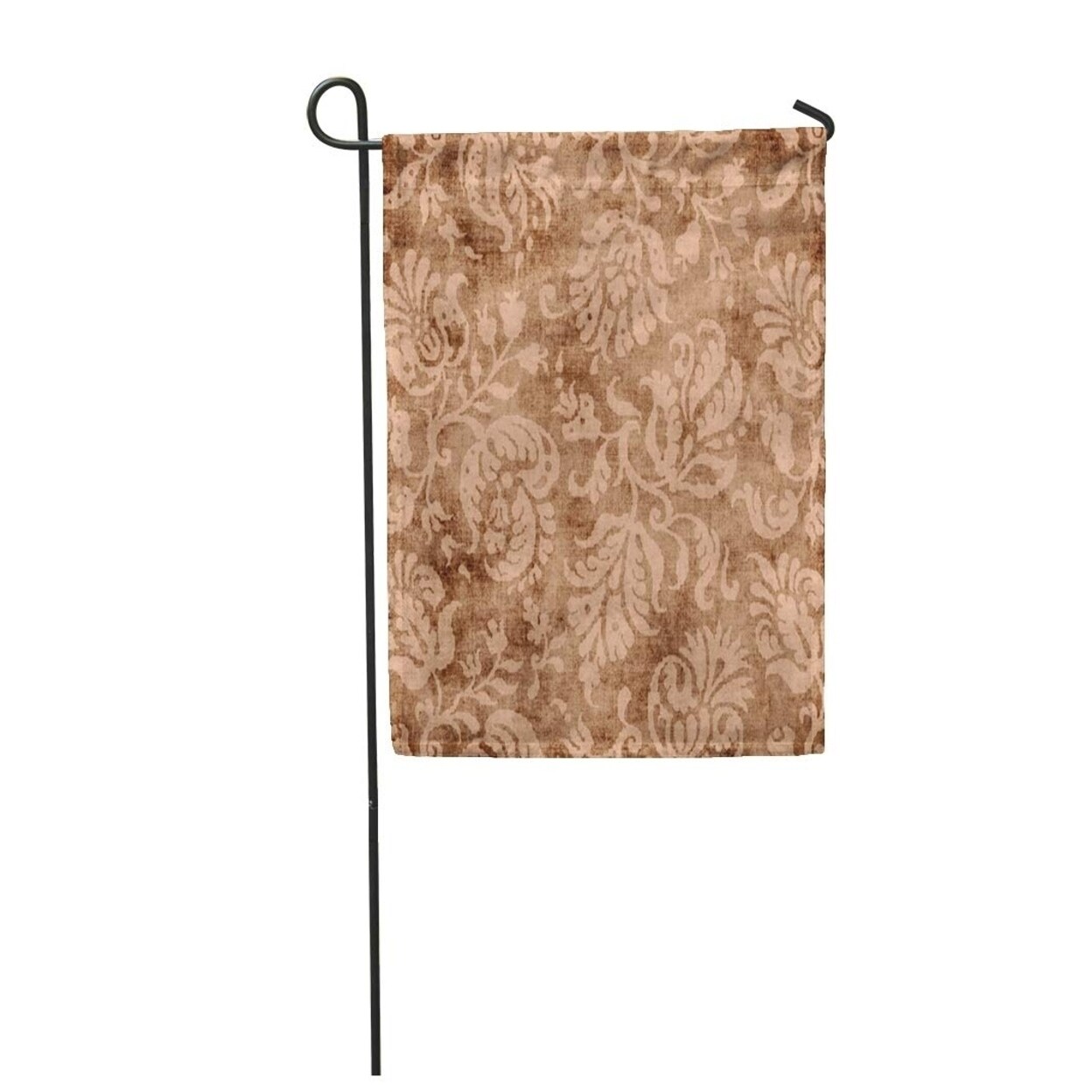Shop Tan Damask Vintage Brown Floral Jacobean Baroque Flower Grungy Old Pale Pastel Garden Flag Decorative Flag House Banner Overstock 31374813