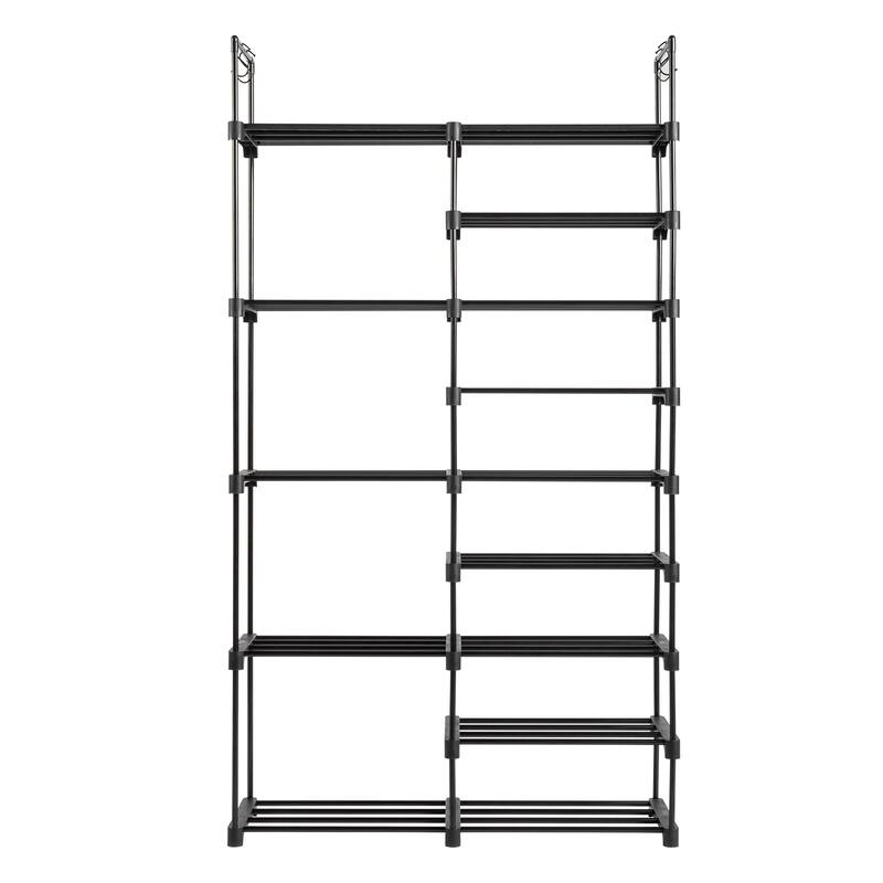 Minimalist Shoe Rack with Iron Frame Durable Non-Woven Storage Organizer for Shoes & Boots