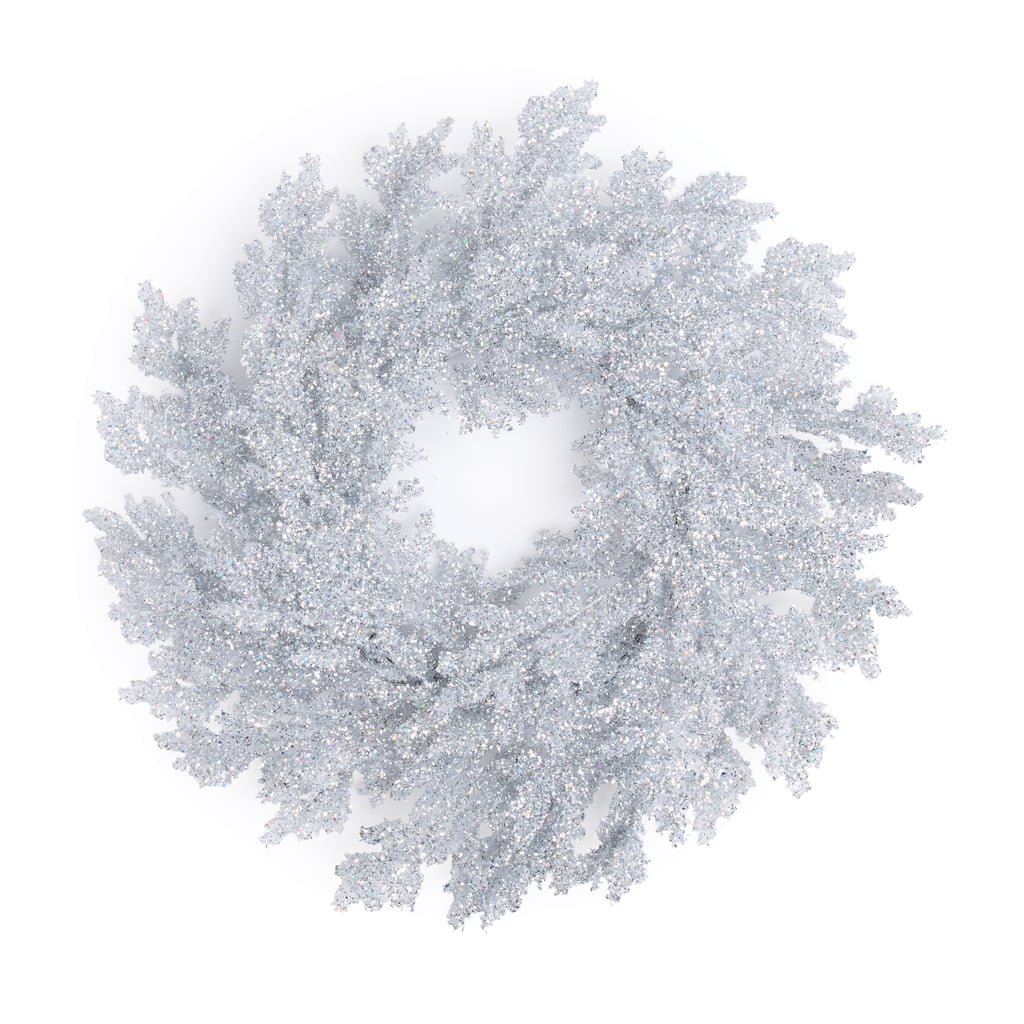 Glittered Pine Wreath 24"
