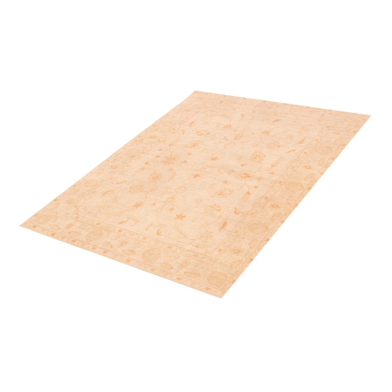 ECARPETGALLERY Hand-knotted Chobi Finest Ivory Wool Rug - 5'7 x 7'4