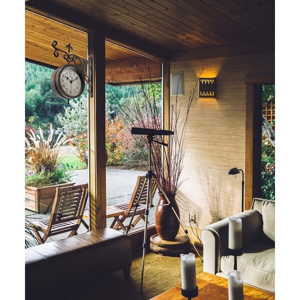 combination outdoor clock and thermometer