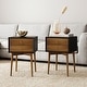 preview thumbnail 18 of 82, Nathan James Harper 2-Drawer Mid-Century Side Table Black/Brown Set of 2