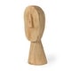 preview thumbnail 1 of 18, Ivan Large Wooden Head Sculpture 5.1L x 4.7W x 15.4H - Brown