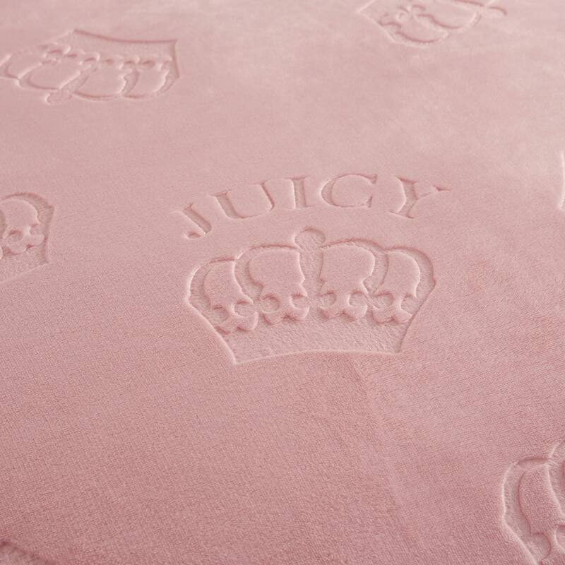 Juicy Couture Embossed Plush Crown Comforter Sets