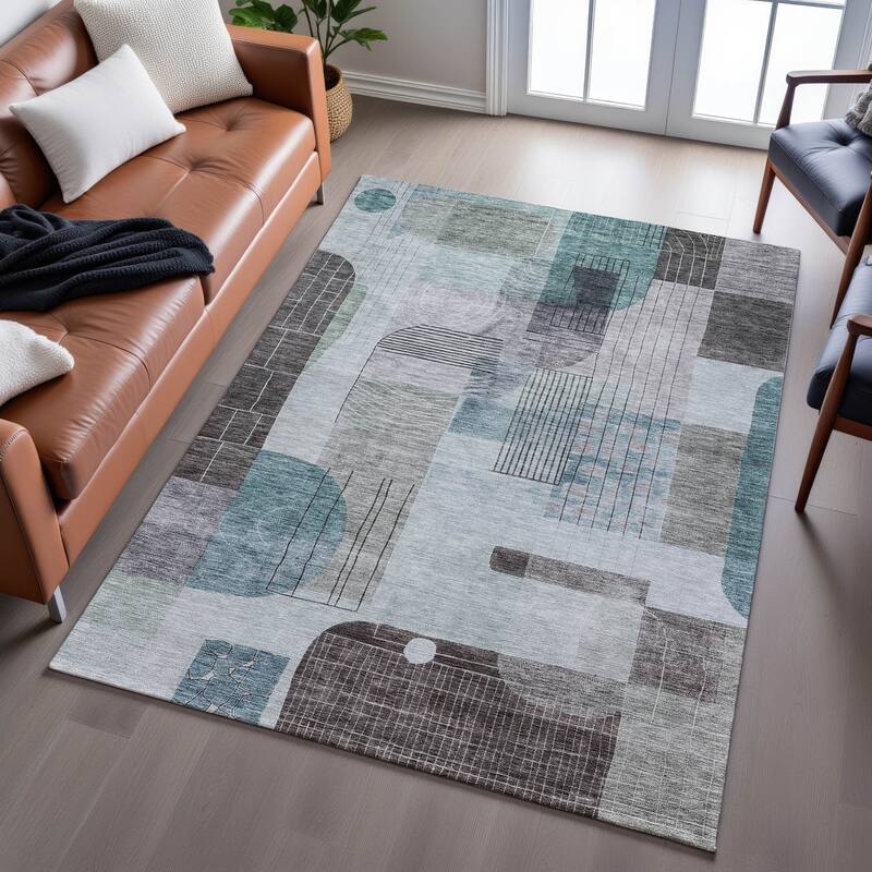 Premium Washable Super Soft Abstract Contemporary Mayfield Rug