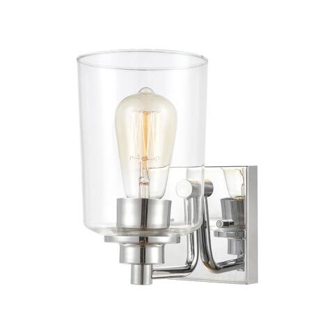 Robins 1-Light Vanity Light in Polished Chrome with Clear Glass