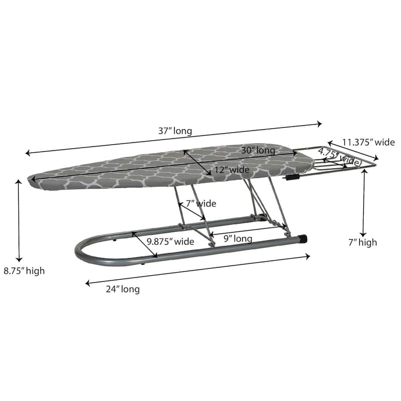 Household Essentials Steel Table Top Ironing Board with Iron Rest