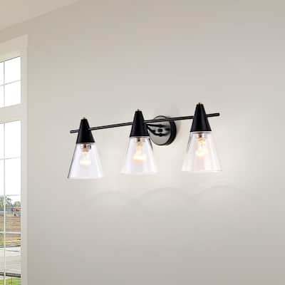 Latilala 29 Inch Matte Black Wall Sconces 3-Lighted