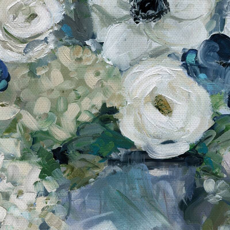 Anemone and Blue by Sally Swatland Canvas Art Print