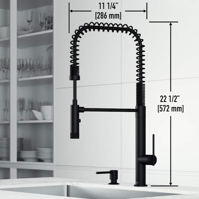 VIGO Sterling 23" H Single Handle Pull-Down Sprayer Kitchen Faucet
