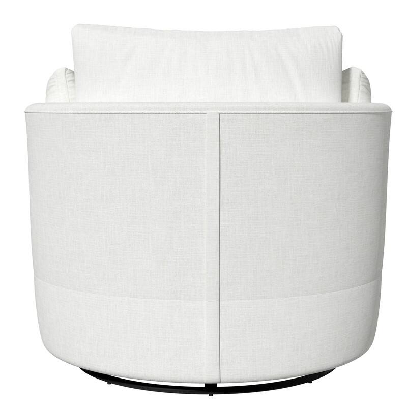Chenille Swivel 34.7" Wide Soft Modern Upholstered Accent Chair