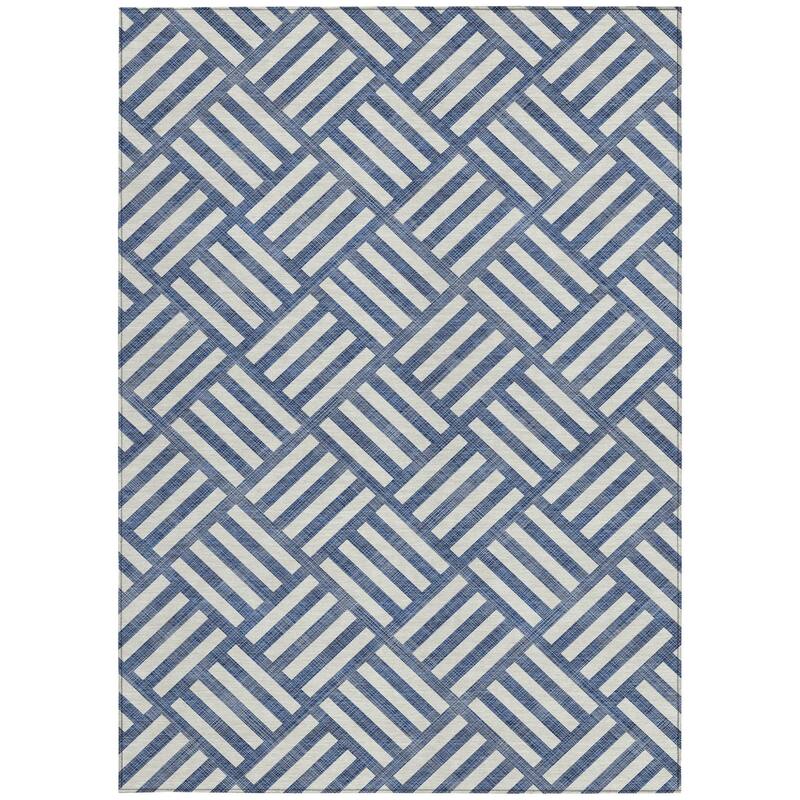 HomeRoots Geometric Transitional Rectangle Outdoor Rug